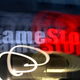 The GameStop logo in neon